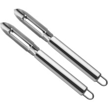 2-teiliger multifunktionaler Gemüseschäler und -reibe aus Edelstahl – einfach zu bedienen, schlichtes Design, Küchenhelfer