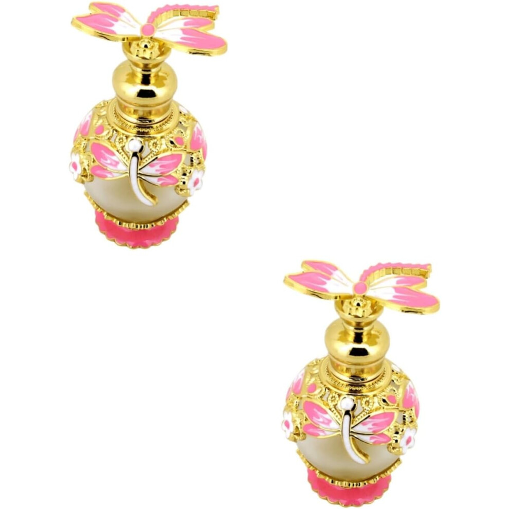 Hkhbjs 2Pcs Glass Perfume Bottles Empty Refillable For Essential Oil Bottle As Dresser Table Decoration For Travel