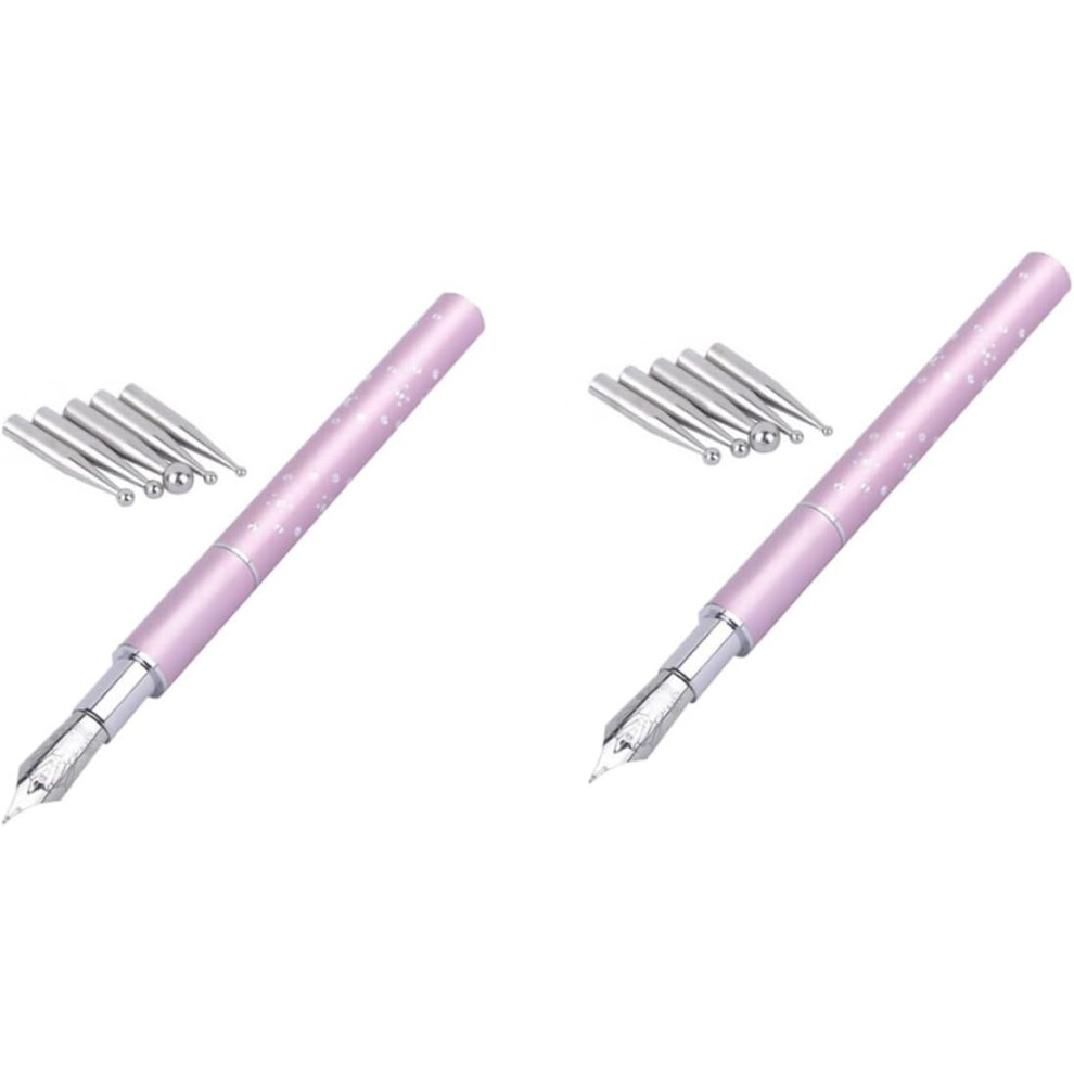 Hkhbjs Pink 2Sets Nail Art Multifunctional Pen Manicure Pens For Diy Drawing Painting Tools