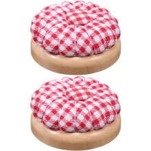cuscinetti magnetici a forma di zucca per spilli da cucito, stile giapponese, con base in legno, perfetti per aghi da cucito.