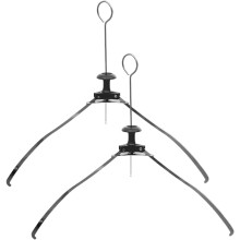 2 Stück Topf- und Schüsselklammern, 19 x 9 x 3,8 cm, Edelstahl, ergonomisches Design, rutschfest