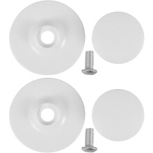 2 pomelli per coperchi di pentole e padelle, comodi al tatto, design universale, colore bianco, ricambio