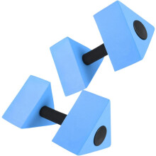Juego de mancuernas acuáticas para mujeres, pesas de piscina, pesas de mano triangulares de EVA, 2 piezas, equipo de fitness acuático.