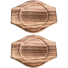 2 Stück Steinschüssel-Holzmatten, multifunktionale Topfuntersetzer für die Küchenarbeitsplatte, Auflaufformenmatten