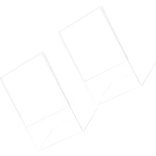 2 Stück A5 Acryl-QR-Code-Schildhalter für Tischfotos