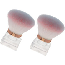 2pcs Mushroom Head Nail Brush Applicators Fingernail Cleaning Brush Soft Bristle for Nails Toes Care