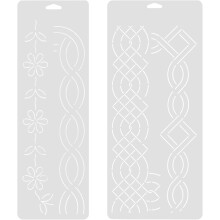 2 modelli di cucito per quilting in plastica, patchwork, ricamo, strumenti fai da te per quilting