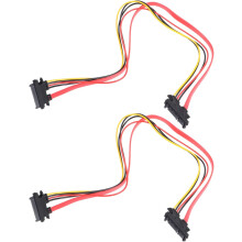 2 Stück Stromverlängerungskabel für Computer-DIY-Projekte, Stecker auf Buchse
