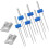 Universal Twin Sewing Needles for Sewing Machine Easy to Thread and Convenient Includes Needle Threader Assorted Color Iron and Plastic Material 1