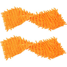 2 Stück Ersatz-Wischmopptücher für Flachmopps, orangefarbene Mikrofaser-Reinigungszubehör