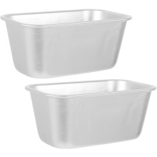 2 Stück antihaftbeschichtete Kastenformen aus Aluminiumlegierung, rechteckig, wiederverwendbar, zum Backen von Kuchen und Hackbraten