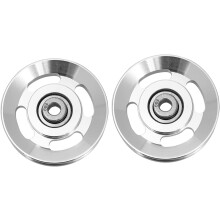 2 Stück austauschbare, tragbare Turngeräte-Seilrollen aus robuster Aluminiumlegierung