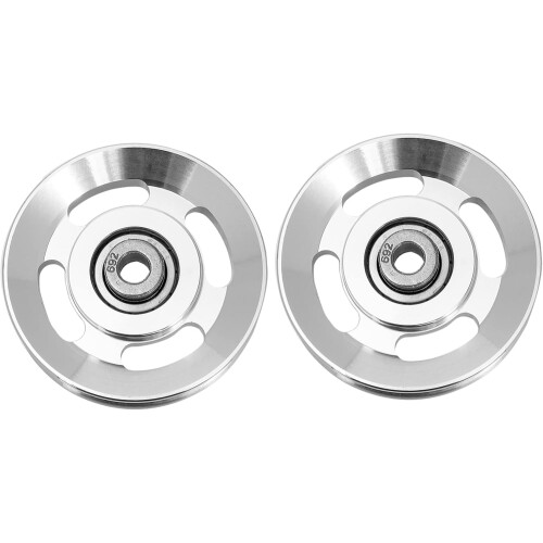 2 Stück austauschbare, tragbare Turngeräte-Seilrollen aus robuster Aluminiumlegierung