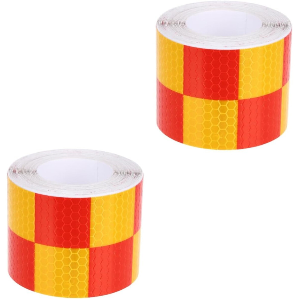 2 Rolls High Visibility Reflective Safety Tape Safety Warning Tape For Car For Truck 5455468301278