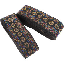 Fiita de Lace de poliéster 2 rolos 4Cm Jacquard para costura DIY, acessórios de roupas e embalagem