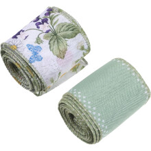 2 Rollen Draht-Blumenband, Heimdeko-Bastelschleifenband für Weihnachten, Hochzeiten, Partys, Geschenkverpackung