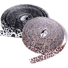 2 nastri in grosgrain con stampa mucca e stampa leopardata per fiocchi per capelli e lavori creativi, set di 2 rotoli di nastri assortiti