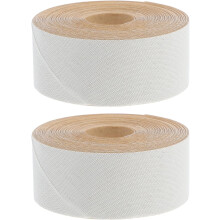 2 rollos de cinta decorativa de tela beige para pantallas de lámparas, 6 m, autoadhesiva.