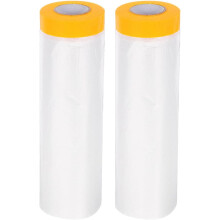 Kit de 2 rouleaux de film isolant pour fenêtres pour l'hiver, en polyéthylène avec ruban adhésif.