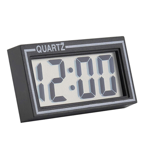 Reloj universal con pantalla LCD, reloj electrónico digital ABS para el salpicadero del coche. 1