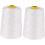 2 Rolls 5400M High-Speed White Polyester Sewing Thread for Clothes and Pants 1