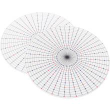 Set di 2 strumenti per realizzare fiocchi con nastri, con sagome circolari in plastica a spaziatura uniforme.