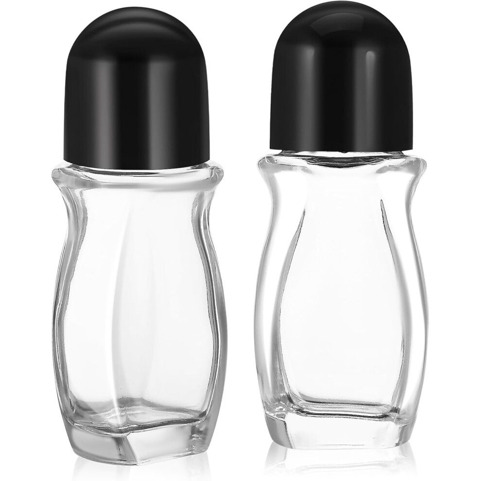 Hkhbjs Glass Roller Ball Bottles 2Pcs 50Ml Refillable Travel Containers For Perfume And Essential Oils