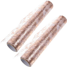 2 Rollen Tischläufer mit Blumenmuster aus Grenadine-Material, pflegeleicht und formstabil
