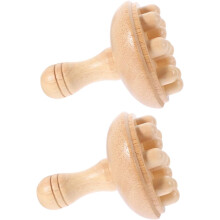 2er-Pack Haarkamm aus Holz mit Kopfhautmassagefunktion, Entwirrungsbürste und Massagekopf für die Haarpflege