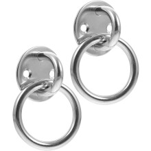 2 Stück 8 mm Edelstahl-Deckenbefestigungshakenringe, robuste runde Ösenhaken