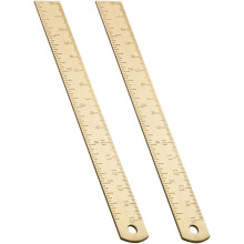 Marque-page règle en laiton vintage 15 cm, lot de 2, règles droites portables multifonctions
