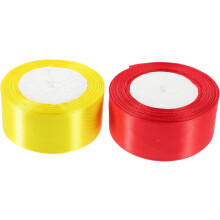 2 ruller bånd for innpakning Polyester dekorativt emballasjebånd for jule DIY-dekorasjoner