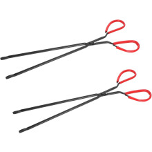 2 Stück 45 cm lange Müllgreifer aus Metall mit langem Griff für die Reinigung im Freien, z. B. beim Camping oder an der Feuerstelle.