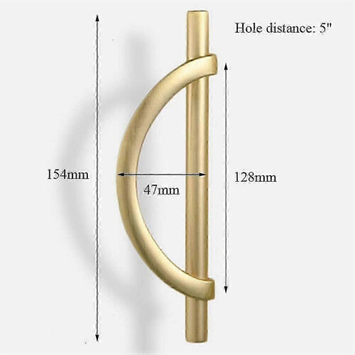 2pcs Gold Cabinet Pulls Drawer Pulls Half Moon Shape Cabinet Pulls Drawer Dresser Handles Kitchen Cupboard Handles A-YuJia 1