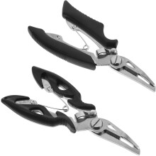 2pcs tesoura compacta de pinças de pesca com aço inoxidável e polipropileno impermeável cortador de fio profissional