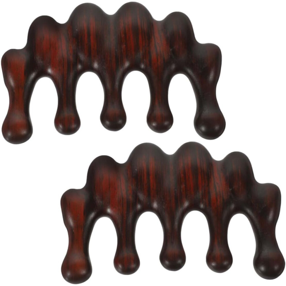 Hkhbjs 2Pcs Meridian Massage Comb Wooden Wide Tooth Comb Detangler For Thick Hair For Scalp Massage And