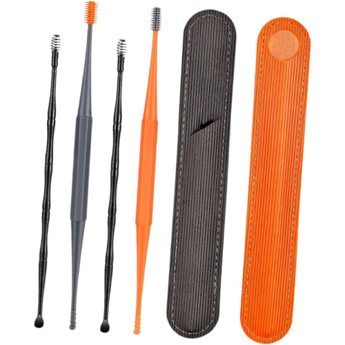 2sets Ear Wax Removal Tool Double End Silicone Earwax Tool