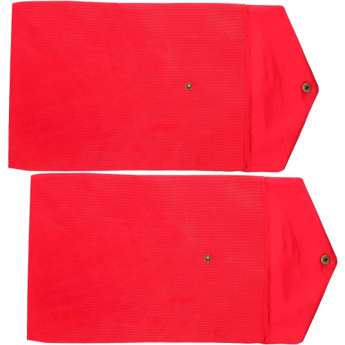 2pcs Red Brocade Scripture Storage Bags with Pen Holder and Tassel