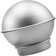 Moule à gâteau demi-sphère en alliage d'aluminium avec base et moule à boule de bain semi-circulaire en métal
