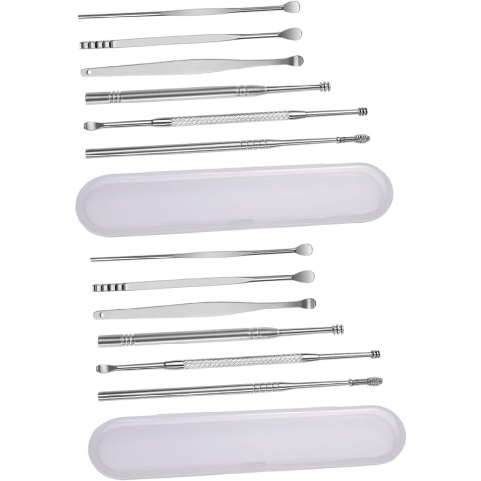 Hkhbjs 2Set Ear Wax Tool Kit Sturdy Ear Cleaner Scoop Spoon Set For Cleaning Wax Removal Tool