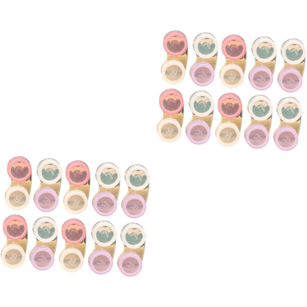 Hkhbjs 20Pcs Portable Lens Storage Box Container Holder Compact Design For Contact Lenses Lens Cases Style