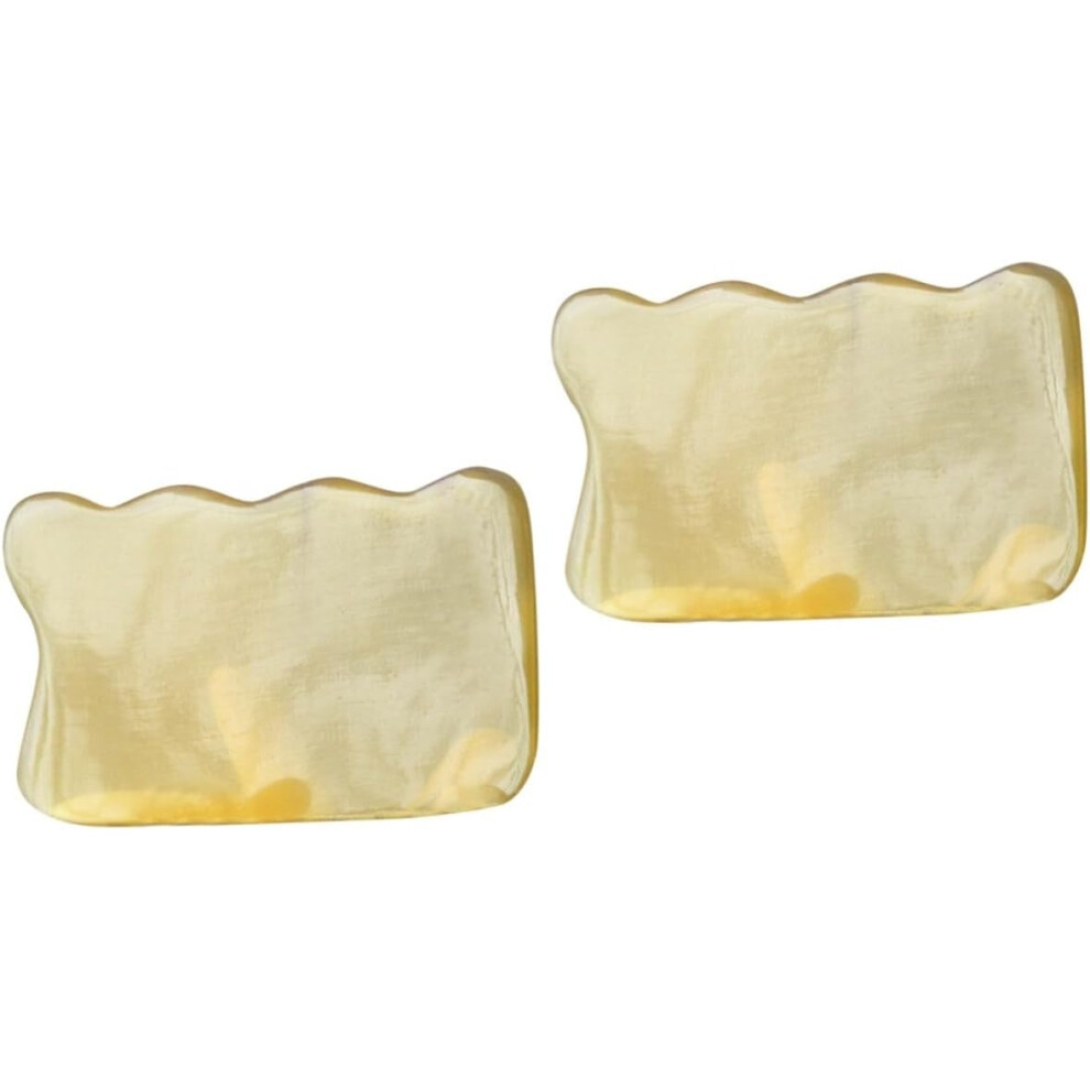 Hkhbjs Yellow 2Pcs Natural Gua Sha Board For Scraping And Massaging Multifunctional Jade Massage Tool