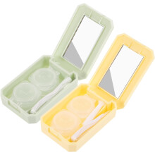 2er-Set Kontaktlinsenbehälter, kleine Linsenbox, Kontaktlinsenbehälter für den täglichen Gebrauch und Reisen, tragbar, niedliches Design