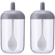 Lot de 2 récipients à condiments, élégants et métalliques, pour organiser vos épices de cuisine.