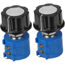 2 Sets Drehpotentiometer mit Kunststoffknopf und Trimmerwiderstand für Wechselrichterregelung