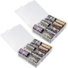 2 Sets DIY-Blumen-Nagelsticker, Nagelkunst-Aufkleber für Damen, Gel-Sticker, stilvolle Dekorationen, verschiedene Designs