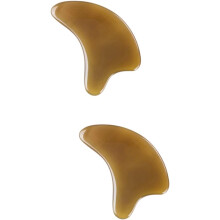 2 pezzi di tavolette raschianti in corno di bue, massaggiatore tradizionale per viso e collo, strumenti per massaggio Guasha.