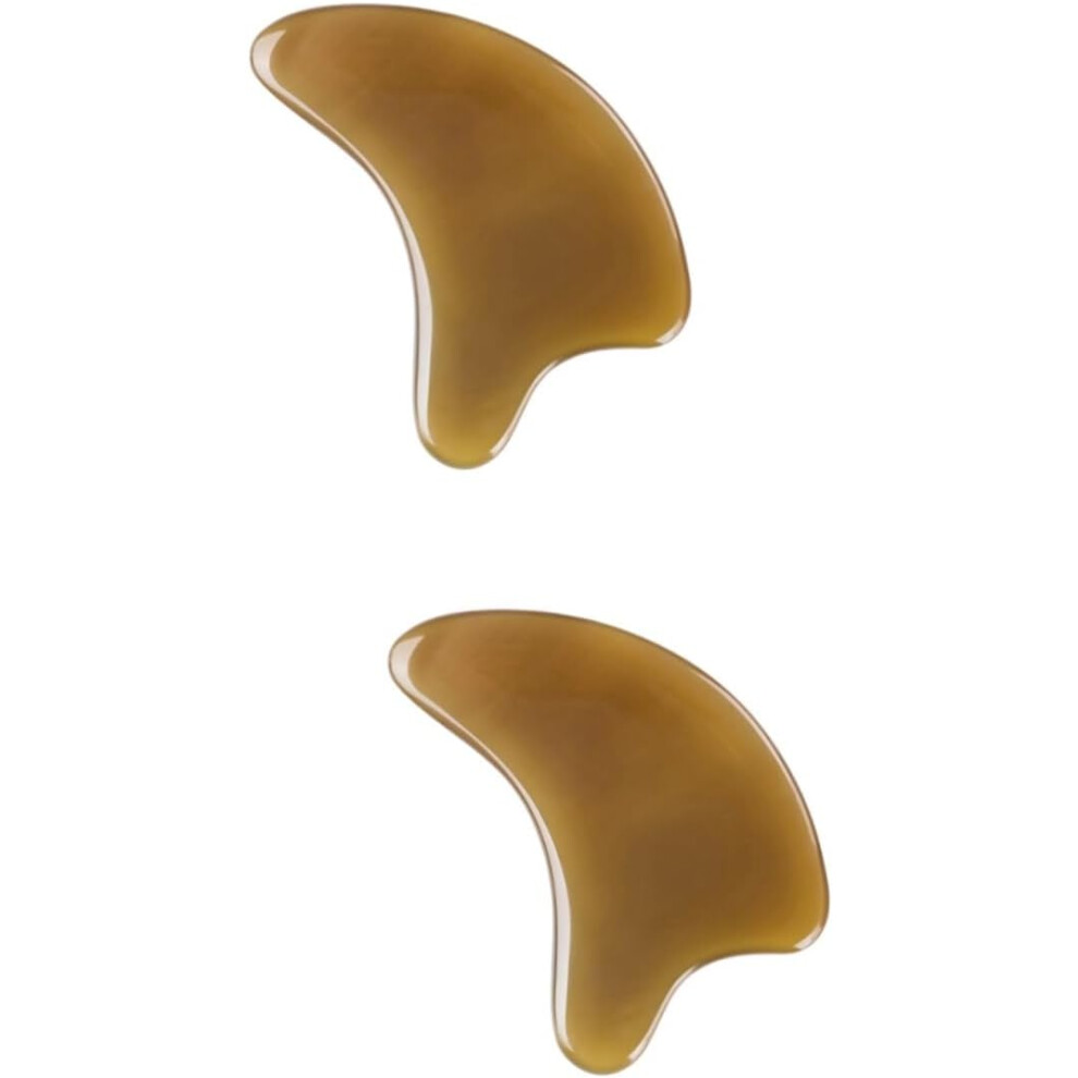Hkhbjs 2Pcs Ox Horn Scraping Board Traditional Face Neck Massager Guasha Scraping Massage Tools