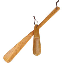 2 Stück Schuhanzieher aus Holz mit langen und kurzen Griffen