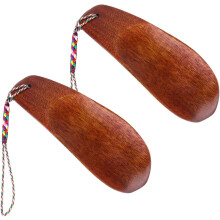 2-teiliges Mini-Schuhanzieher-Set aus Holz mit Seil, kleines, tragbares Schuhanziehwerkzeug für Reisen und den täglichen Gebrauch